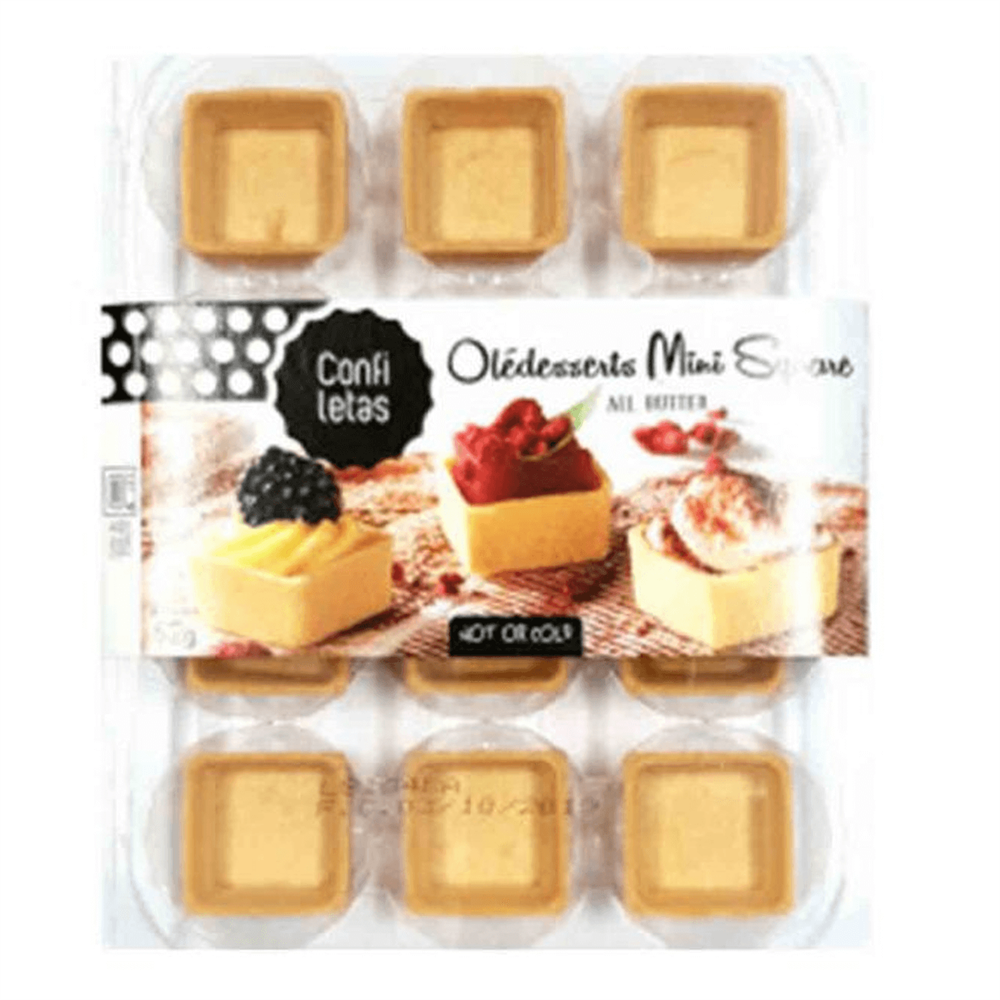 Confiletas  All Butter Mini 12 Square Tartlets